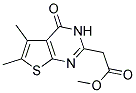 (5,6-DIMETHYL-4-OXO-3,4-DIHYDRO-THIENO[2,3-D]PYRIMIDIN-2-YL)-ACETIC ACID METHYL ESTER Struktur