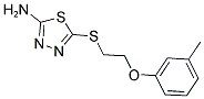 5-([2-(3-METHYLPHENOXY)ETHYL]THIO)-1,3,4-THIADIAZOL-2-AMINE Struktur