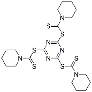 1,3,5-TRIAZINE-2,4,6-TRIYL TRIPIPERIDINE-1-CARBODITHIOATE Struktur