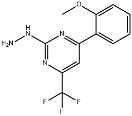 [4-(2-METHOXY-PHENYL)-6-TRIFLUOROMETHYL-PYRIMIDIN-2-YL]-HYDRAZINE Struktur