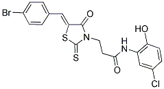 3-[(5Z)-5-(4-BROMOBENZYLIDENE)-4-OXO-2-THIOXO-1,3-THIAZOLIDIN-3-YL]-N-(5-CHLORO-2-HYDROXYPHENYL)PROPANAMIDE Struktur