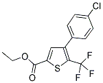 4-(4-CHLOROPHENYL)-5-(TRIFLUOROMETHYL)THIOPHEN-2-CARBOXYLIC ACID ETHYL ESTER Struktur