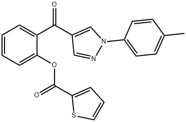 2-([1-(4-METHYLPHENYL)-1H-PYRAZOL-4-YL]CARBONYL)PHENYL 2-THIOPHENECARBOXYLATE Struktur