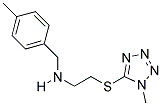 N-(4-METHYLBENZYL)-2-((1-METHYL-1H-TETRAZOL-5-YL)THIO)ETHANAMINE Struktur