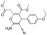 METHYL 6-AMINO-5-CYANO-4-(4-ETHOXYPHENYL)-2-(2-METHOXY-2-OXOETHYL)-4H-PYRAN-3-CARBOXYLATE Struktur