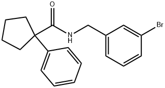 N-((3-BROMOPHENYL)METHYL)(PHENYLCYCLOPENTYL)FORMAMIDE Struktur