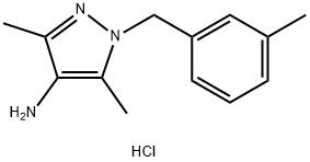 3,5-DIMETHYL-1-(3-METHYL-BENZYL)-1H-PYRAZOL-4-YLAMINE Struktur