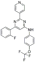 6-(2-FLUOROPHENYL)-2-PYRIDIN-4-YL-N-[4-(TRIFLUOROMETHOXY)PHENYL]PYRIMIDIN-4-AMINE Struktur