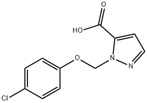 2-(4-CHLORO-PHENOXYMETHYL)-2 H-PYRAZOLE-3-CARBOXYLIC ACID Struktur