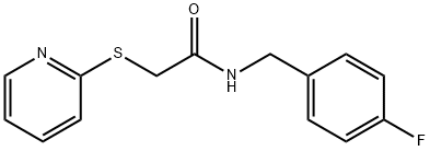 N-(4-FLUOROBENZYL)-2-(2-PYRIDINYLSULFANYL)ACETAMIDE Struktur