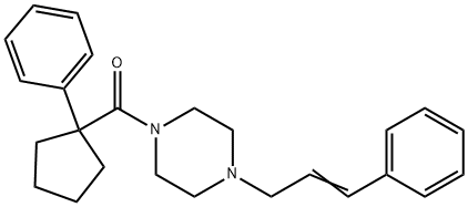 PHENYLCYCLOPENTYL 4-(3-PHENYLPROP-2-ENYL)PIPERAZINYL KETONE Struktur