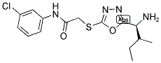 2-[5-(1-AMINO-2-METHYL-BUTYL)-[1,3,4]OXADIAZOL-2-YLSULFANYL]-N-(3-CHLORO-PHENYL)-ACETAMIDE Struktur