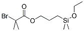 3-DIMETHYLETHOXY SILYLPROPYL-2-BROMOISOBUTYRATE Struktur