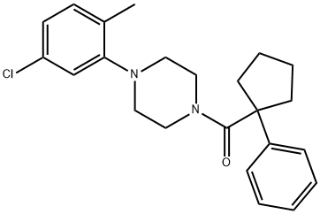 4-(5-CHLORO-2-METHYLPHENYL)PIPERAZINYL PHENYLCYCLOPENTYL KETONE Struktur