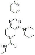 4-PIPERIDIN-1-YL-2-PYRIDIN-4-YL-7,8-DIHYDRO-5H-PYRIDO[4,3-D]PYRIMIDINE-6-CARBOXYLIC ACID ETHYLAMIDE Struktur