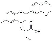 2-[2-(3,4-DIMETHOXY-PHENYL)-6-METHYL-CHROMEN-4-YLIDENEAMINO]-BUTYRIC ACID Struktur