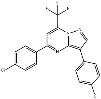 3,5-BIS(4-CHLOROPHENYL)-7-(TRIFLUOROMETHYL)PYRAZOLO[1,5-A]PYRIMIDINE Struktur