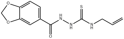 N-ALLYL-2-(1,3-BENZODIOXOL-5-YLCARBONYL)-1-HYDRAZINECARBOTHIOAMIDE Struktur