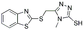 5-(BENZOTHIAZOL-2-YLSULFANYLMETHYL)-4-METHYL-4H-[1,2,4]TRIAZOLE-3-THIOL Struktur