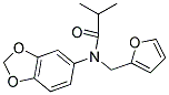 N-BENZO[3,4-D]1,3-DIOXOLEN-5-YL-N-(2-FURYLMETHYL)-2-METHYLPROPANAMIDE Struktur