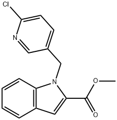 METHYL 1-[(6-CHLORO-3-PYRIDINYL)METHYL]-1H-INDOLE-2-CARBOXYLATE Struktur