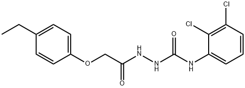 1-(2-(4-ETHYLPHENOXY)ACETYL)-4-(2,3-DICHLOROPHENYL)SEMICARBAZIDE Struktur