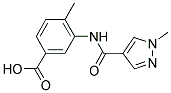 4-METHYL-3-[(1-METHYL-1 H-PYRAZOLE-4-CARBONYL)-AMINO]-BENZOIC ACID Struktur