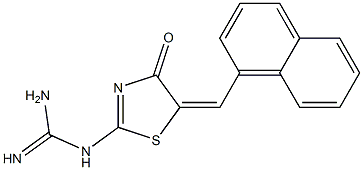 N-(5-[(E)-1-NAPHTHYLMETHYLIDENE]-4-OXO-4,5-DIHYDRO-1,3-THIAZOL-2-YL)GUANIDINE Struktur