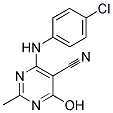 4-(4-CHLOROANILINO)-6-HYDROXY-2-METHYL-5-PYRIMIDINECARBONITRILE Struktur