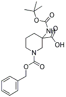 3-BOC-AMINO-1-CBZ-PIPERIDINE-3-CARBOXYLIC ACID Struktur