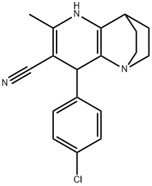 3-(4-CHLOROPHENYL)-5-METHYL-1,6-DIAZATRICYCLO[6.2.2.0(2,7)]DODECA-2(7),4-DIENE-4-CARBONITRILE Struktur