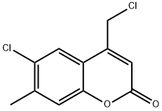 6-CHLORO-4-CHLOROMETHYL-7-METHYL-CHROMEN-2-ONE Struktur