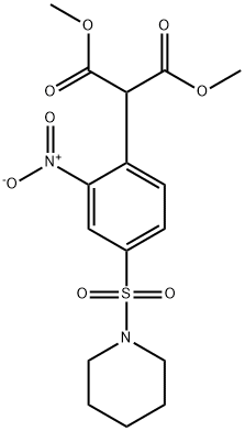 DIMETHYL 2-[2-NITRO-4-(PIPERIDINOSULFONYL)PHENYL]MALONATE Struktur