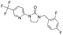 1-(2,4-DIFLUOROBENZYL)-3-[5-(TRIFLUOROMETHYL)PYRIDIN-2-YL]IMIDAZOLIDIN-2-ONE Struktur