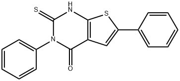 2-MERCAPTO-3,6-DIPHENYL-3H-THIENO[2,3-D]PYRIMIDIN-4-ONE Struktur