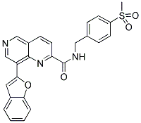 8-BENZOFURAN-2-YL-[1,6]NAPHTHYRIDINE-2-CARBOXYLIC ACID 4-METHANESULFONYL-BENZYLAMIDE Struktur