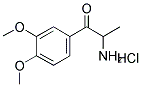 2-AMINO-3',4'-DIMETHOXYPROPIOPHENONE, HYDROCHLORIDE Struktur