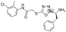 2-[5-(1-AMINO-2-PHENYL-ETHYL)-[1,3,4]OXADIAZOL-2-YLSULFANYL]-N-(3-CHLORO-2-METHYL-PHENYL)-ACETAMIDE Struktur