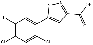 5-(2,4-DICHLORO-5-FLUOROPHENYL)-1H-PYRAZOLE-3-CARBOXYLIC ACID Struktur