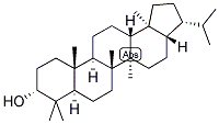 3BETA(H),17BETA(H),21BETA(H)-3-HYDROXYHOPANE Struktur