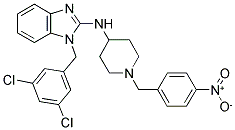 [1-(3,5-DICHLORO-BENZYL)-1H-BENZOIMIDAZOL-2-YL]-[1-(4-NITRO-BENZYL)-PIPERIDIN-4-YL]-AMINE Struktur