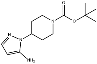 4-(5-AMINO-PYRAZOL-1-YL)-PIPERIDINE-1-CARBOXYLIC ACID TERT-BUTYL ESTER Struktur