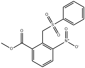 METHYL 3-NITRO-2-[(PHENYLSULFONYL)METHYL]BENZENECARBOXYLATE Struktur