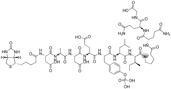 BIOTIN-ASP-ALA-ASP-GLU-PTYR-LEU-ILE-PRO-GLN-GLN-GLY-OH Struktur