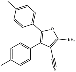 2-AMINO-4,5-BIS(4-METHYLPHENYL)-3-FURONITRILE Struktur