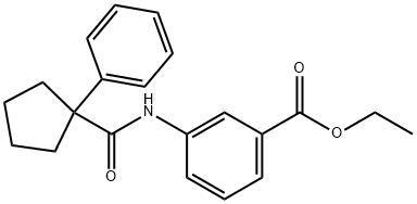 ETHYL 3-((PHENYLCYCLOPENTYL)CARBONYLAMINO)BENZOATE Struktur