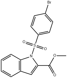 METHYL 1-[(4-BROMOPHENYL)SULFONYL]-1H-INDOLE-2-CARBOXYLATE Struktur