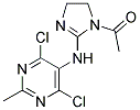 1-[2-(4,6-DICHLORO-2-METHYLPYRIMIDIN-5-YLAMINO)-4,5-DIHYDROIMIDAZOL-1-YL]ETHANONE Struktur