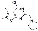 4-CHLORO-5,6-DIMETHYL-2-PYRROLIDIN-1-YLMETHYL-THIENO[2,3-D]PYRIMIDINE Struktur