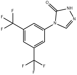 4-[3,5-BIS(TRIFLUOROMETHYL)PHENYL]-2,4-DIHYDRO-3H-1,2,4-TRIAZOL-3-ONE Struktur